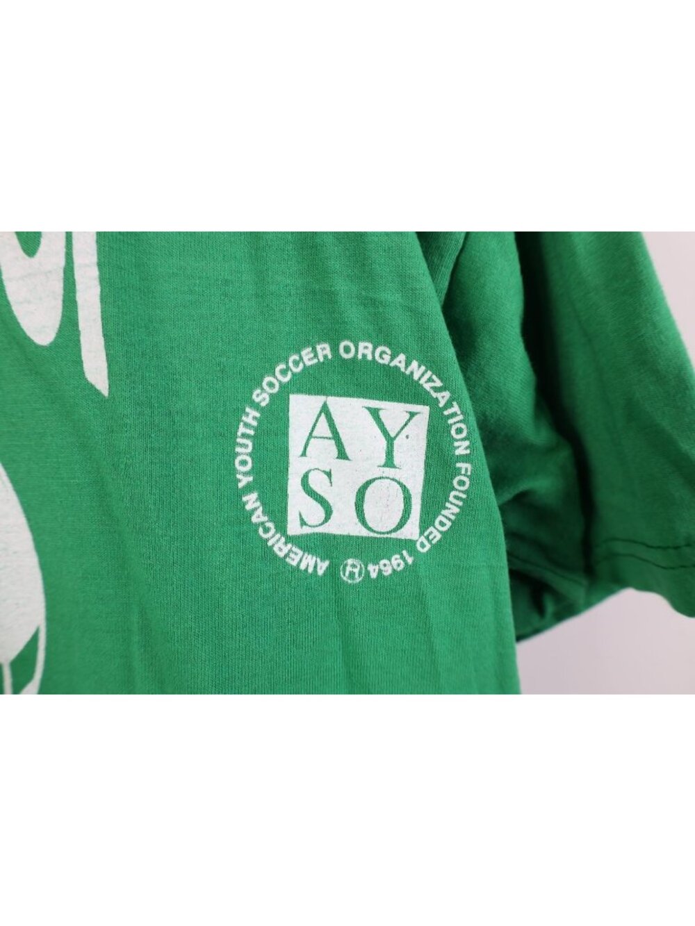 Vintage 90s Mens XL Faded Friends School Soccer Short Sleeve Jersey T-Shirt - Picture 4 of 13